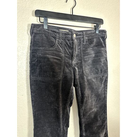 Pilcro and the Letterpress Dark Gray Corduroy Flare Pant Size 27 - Picture 2 of 8